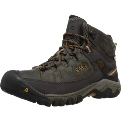 Afbeelding van Keen Targhee 3 Mid waterdicht, wandelschoenen, heren, zwart/olijf/goudkleurig bruin, 40 EU