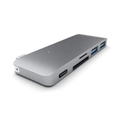 Afbeelding van Satechi USB C 3.0 3 in 1 Hub space gray ST TCUPM