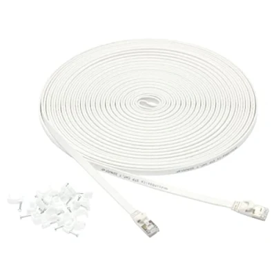 Afbeelding van Amazon Basics RJ45 Cat 7 Gigabit Ethernet platte ethernetkabel 15,2 m