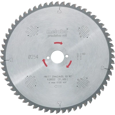 Afbeelding van Metabo 628224000 Hardmetalen cirkelzaagbladen power cut HW/CT 315x30 48 WZ