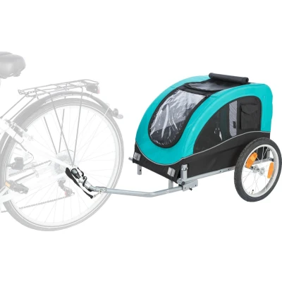 Afbeelding van Trixie Hondenfietskar Limited Edition Zwart / Turquoise 80X75X86 CM TOT 30 KG