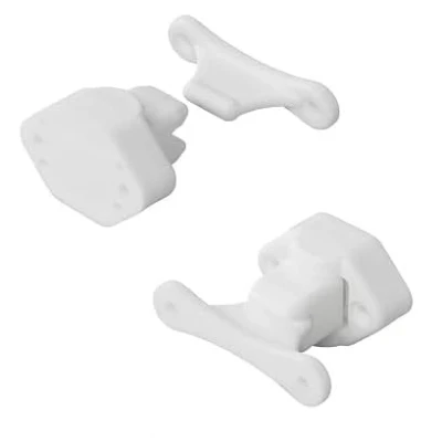 Afbeelding van blntackle76 Set van 2, 4, 6 of 8 deurstoppers voor caravan, wit, deurbeugel, serviceluik, camper, deurvergrendeling (2 stuks)