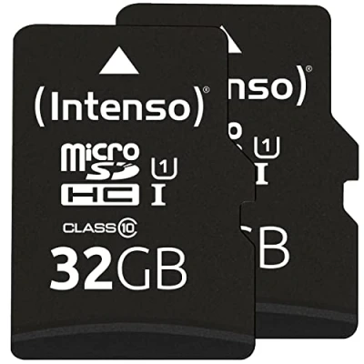 Afbeelding van Micro SD geheugenkaart met adapter INTENSO 32 GB x 2