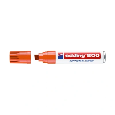 Image de edding marqueur permanent 800, pointe biseautée, orange
