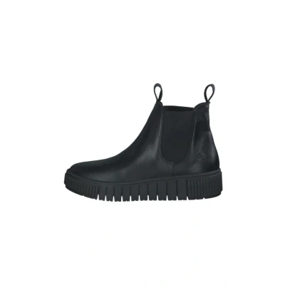 Afbeelding van Tamaris MIT Removable Enkellaarsjes met sleehak, Dames, Maat: 40, Black leather Leer