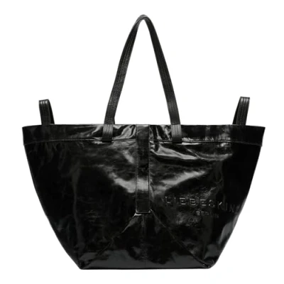 Afbeelding van Liebeskind Berlin L Elvira PT Crinkle Black Shopper voor dames, zwart, L, zwart.