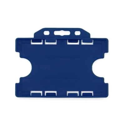 Afbeelding van CKB LTD 10 stuks dubbelzijdige badgehouders van kunststof voor identiteitskaart, 86 mm, 54 marineblauw