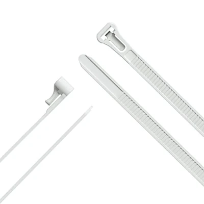 Afbeelding van KabelDirekt Herbruikbare kabelbinders (7,4 mm x 300 mm) (herbruikbare kabelbinders, 100 stuks, flexibel nylon, wit)