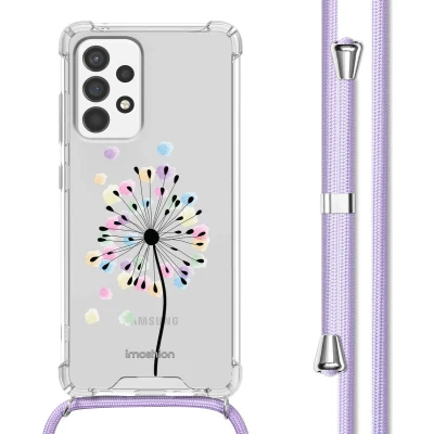 Afbeelding van iMoshion Hoesje Geschikt voor Samsung Galaxy A52 (5G) / A52s (4G) met Koord Design Meerkleurig Sandstone Dandelion