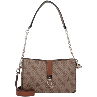 Afbeelding van Guess Zamira TOP ZIP Shoulder BAG Handtas, Dames, Maat: One Size, Latte