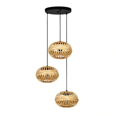 Afbeelding van EGLO Amsfield 1 Hanglamp E27 Ø 48 cm Zwart/Hout