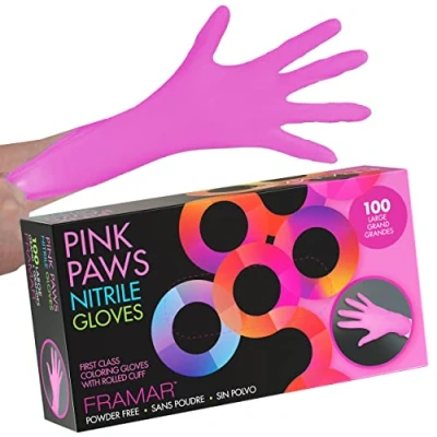 Afbeelding van Pink Paws Nitrile Gloves Small