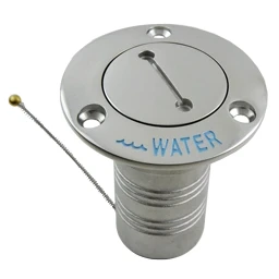 Afbeelding van Rvs dekvuldop &#039;diesel&#039; slangaansluitingdiameter 38mm flensdiameter 76mm 0graden model