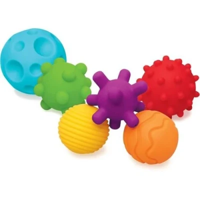 Image de 6 Balles sensorielles Jouet pour bébé Plastique souple Bleu