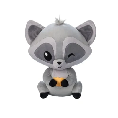 Afbeelding van Disney Store Official peluche Meeko, Pocahontas, 25 cm, avec éléments tridimensionnels en peluche, raton laveur gris rembourrage doux pour enfants, personnage de dessin animé