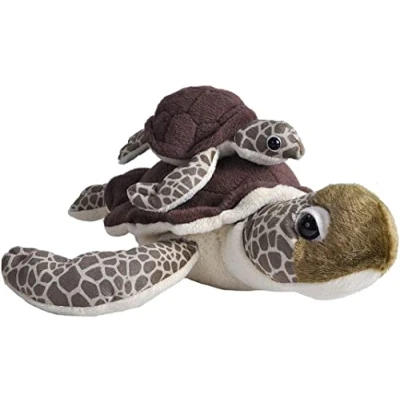 Afbeelding van Wild Republic Knuffel Schildpad Mama &amp; Baby Ecokins Junior 30 Cm Pluche Bruin