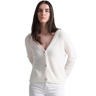 Afbeelding van ONLY Onlella Piumo LS CC Vest, Dames, Maat: Medium, Bianco