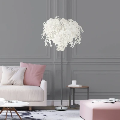 Afbeelding van REALITY Leuchten FL Feder Vloerlamp 3 lichts H 1800 mm wit