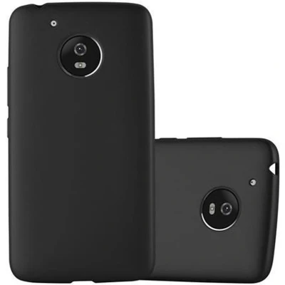 Afbeelding van Cadorabo Hoesje geschikt voor Motorola MOTO G5 in METALLIC ZWART Beschermhoes gemaakt van flexibel TPU silicone Case Cover