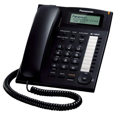 Image de Panasonic KX TS880EXB Téléphone filaire avec ID d&#039;appelant noir