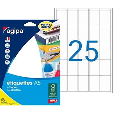 Image de Agipa Etiquette Adhesifs A5 38,5x26,5 Etui 400