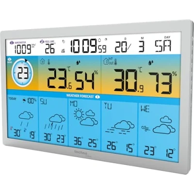 Afbeelding van Technoline weerstation WD 2500 373x228x30mm zilver met 1 buitensensor TL WD2500