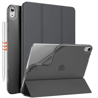 Afbeelding van MoKo voor iPad Air 6e generatie 11 inch hoes (M2) 2024, 5e/4e 10,9 2022/2020, Translucent Frosted Soft TPU achterkant 6/5/4 Gen, Slim Case, Space