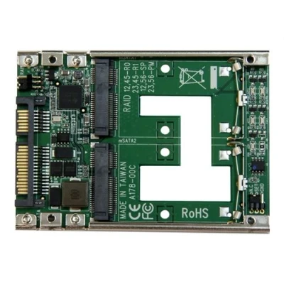 Image de StarTech.com &quot;Adaptateur RAID pour 2 disques SSD mSATA vers SATA 2,5&quot;&quot; Convertisseur 2x de 2,5 pouces avec RAID&quot; contrôleur stockage 6Gb/s