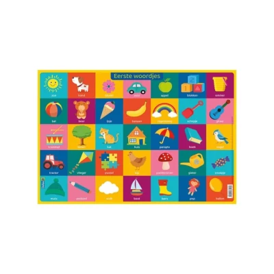 Afbeelding van Deltas Onderlegger Eerste Woordjes Junior 47,5 X 32 Cm Pvc