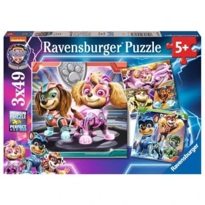 Afbeelding van Ravensburger puzzel Paw Patrol: The Mighty Movie Legpuzzel 3x49 stukjes