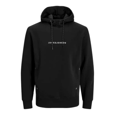 Image de JACK&amp;JONES PLUS Jjtree Sweat à capuche pour homme, Noir/imprimé : jack&amp;jones, 6XL grande taille