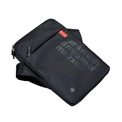 Image de Lightpak umhngetasche genius, aus nylon, schwarz zwei groáe reiáverschlussfcher, zustzliches kleineres reiáverschlussfach a