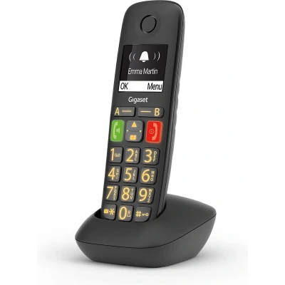 Afbeelding van Gigaset E290, Analoge /DECT telefoon, Draadloze handset, Luidspreker, Nummerherkenning, Zwart