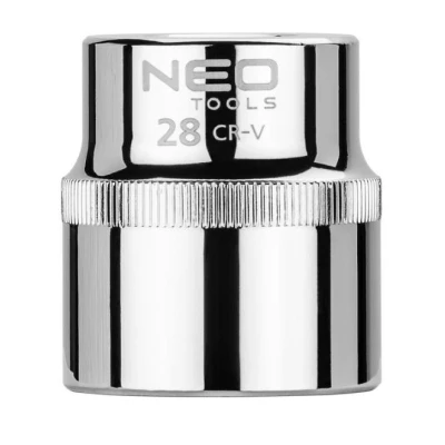 Afbeelding van NEO TOOLS 08 028 Steeksleutelelement 1/2 3124 28 mm Chroom vanadium staal SuperLock