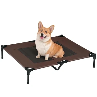Afbeelding van PawHut Hondenmand slaapplaats hondenbed hondenbank huisdierenmand kattenmand bruin D04 033