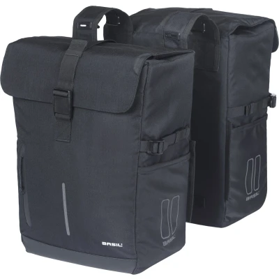 Afbeelding van Basil Move dubbele fietstas, 30L, zwart