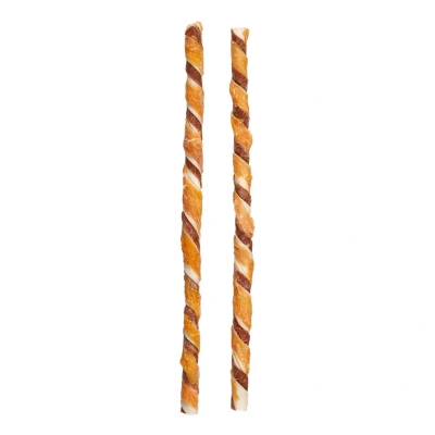 Afbeelding van 20x Voskes Stick Runderhuid, Rund en Kip 40 cm 2 stuks