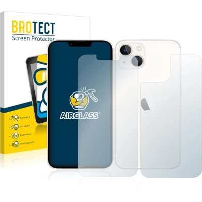 Afbeelding van BROTECT Screenprotector voor Apple iPhone 13 (Voor+Achter) Folie Beschermfolie Beschermglas transparant