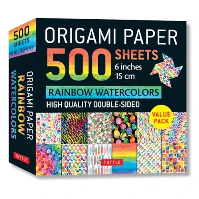 Afbeelding van Origami Paper 500 sheets Rainbow Watercolors 6&quot; (15 cm)