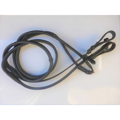 Image de HB Showtime Rênes Soft Leather avec Arrêts Noir Full