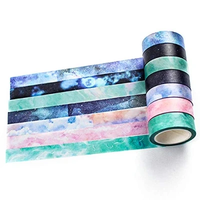 Afbeelding van Yubbaex Decoratieve washi tape voor scrapbooking, knutselen, decoratief handwerk, geschenkverpakking, scrapbooking (Dream 7)