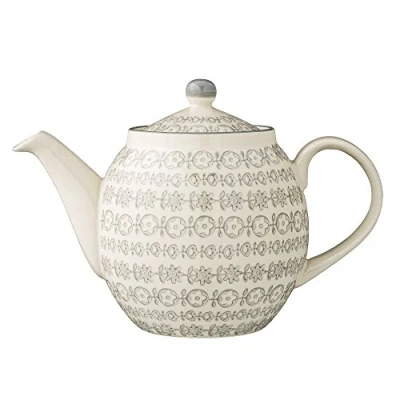 Afbeelding van Bloomingville Karine 21100609 theepot van aardewerk, 14 x 16 cm, inhoud 1200 ml, vaatwasmachinebestendig