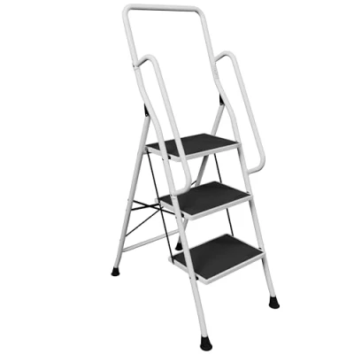 Afbeelding van Home Vida Ladder met 3 treden, opvouwbare veiligheidshelling, antislipmat, hoge kwaliteit