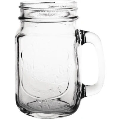 Afbeelding van Olympia mason jar drinkglazen met tekst 450ml (12 stuks)