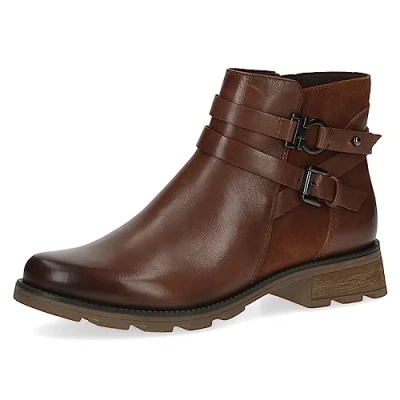 Afbeelding van Caprice Cowboy/Bikerlaarsjes, Dames, Maat: 36, Cognac comb Leer