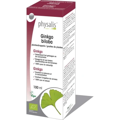 Afbeelding van Physalis Ginkgo Biloba Plantendruppels Bio 100ML
