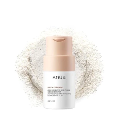 Image de ANUA Rice Enzyme Brightening Cleansing Powder Masque de riz en céramique Nettoyant pour le visage peau éclaircissante et éclatante sèche Soin coréen sans parfum