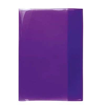 Image de HERMA 19608 Lot de 10 couvertures pour cahiers d&#039;école, format A4, transparent/violet, en film polypropylène résistant, facile à nettoyer et extra épais, colorés