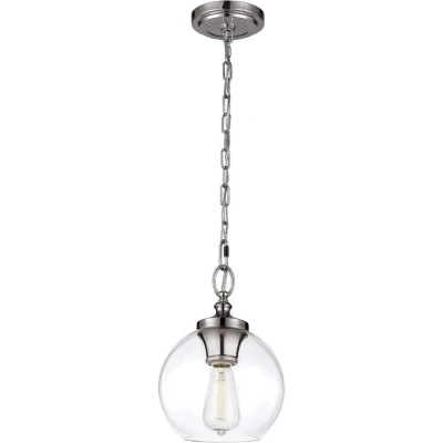 Afbeelding van Landelijke Hanglamp Steady Lighting Glas Landelijk E27 L: 21.6cm Voor Binnen Woonkamer Eetkamer Zilver