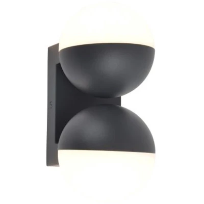 Afbeelding van LUTEC Looma LED wandlamp voor buiten 2 draaibare lampen Premium aluminium 1600Lm 3000K warm licht IP54 extra weerbestendig Donkergrijs